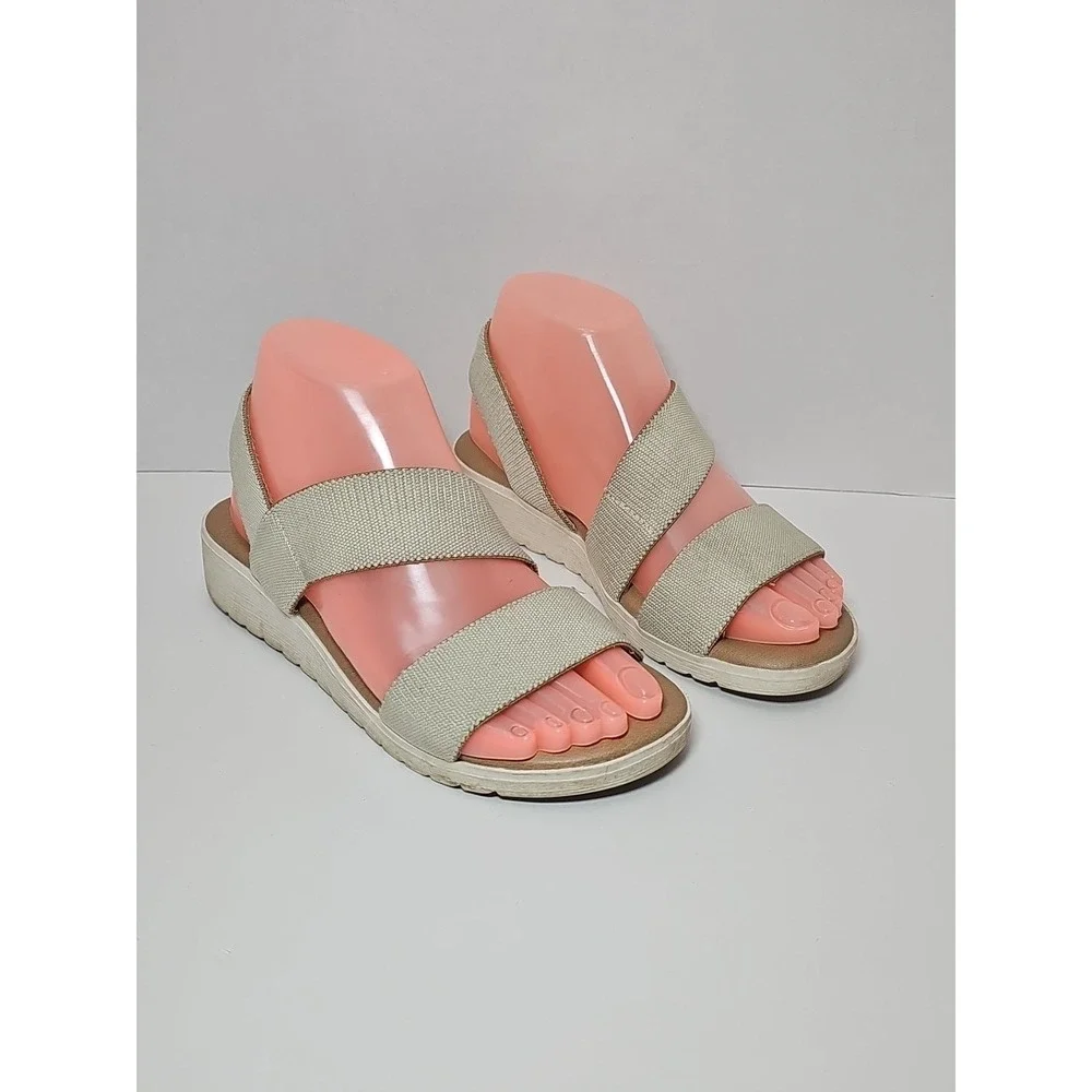 Kensie‎ Women's Emme Strap Sandal Natural Beige 6M